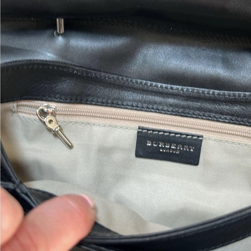 BURBERRY Black Reptile Leather Horse Bit Purse - Vintage Rare Unique - Picture 4 of 9